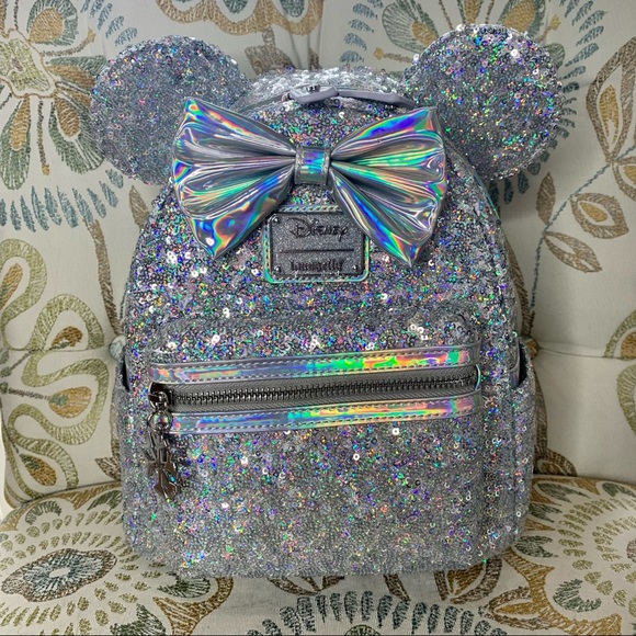 Loungefly Handbags - New! Loungefly Disney Holographic Minnie Backpack